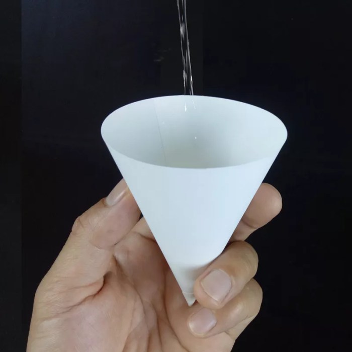 Conical cups disposable airports