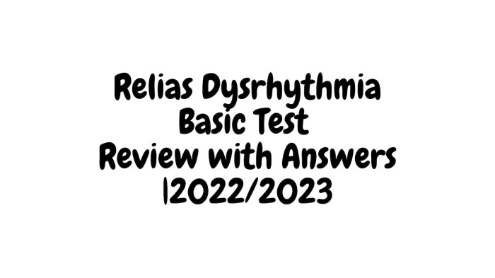 Relias dysrhythmia basic test answers