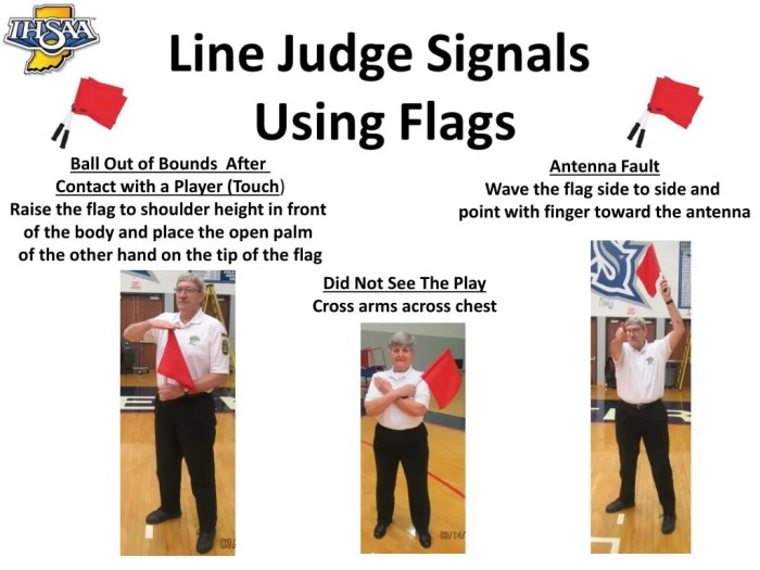 Hand referee signals volleyball rules