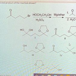 What is the predicted product of the reaction shown h2so4