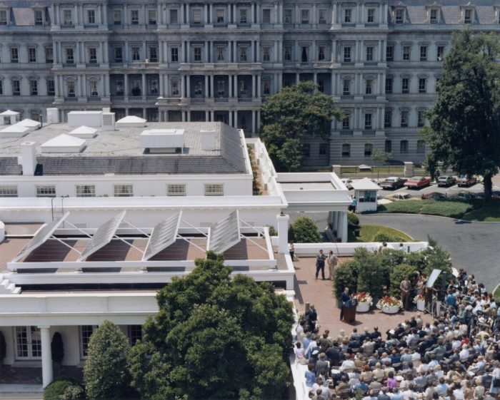 White house solar panel reading passage on teas